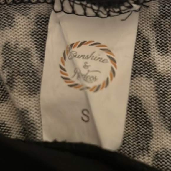 Women’s SUNSHINE & RODEOS, Part Leopard Print, Long Sleeve, Multi Colors, Small - Picture 5 of 6